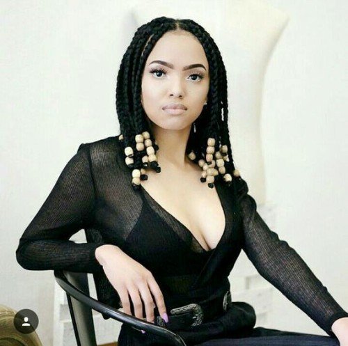 Simple Black Braids and Beads 