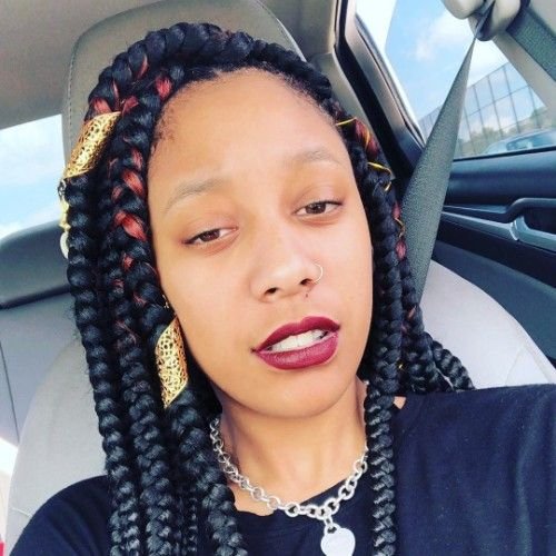 Criss Cross Hair Guarders, Beads, Red Highlights