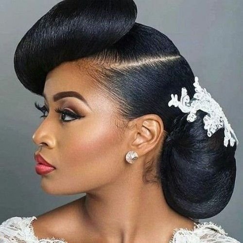 Bun Hairstyles for Black Quinceanera