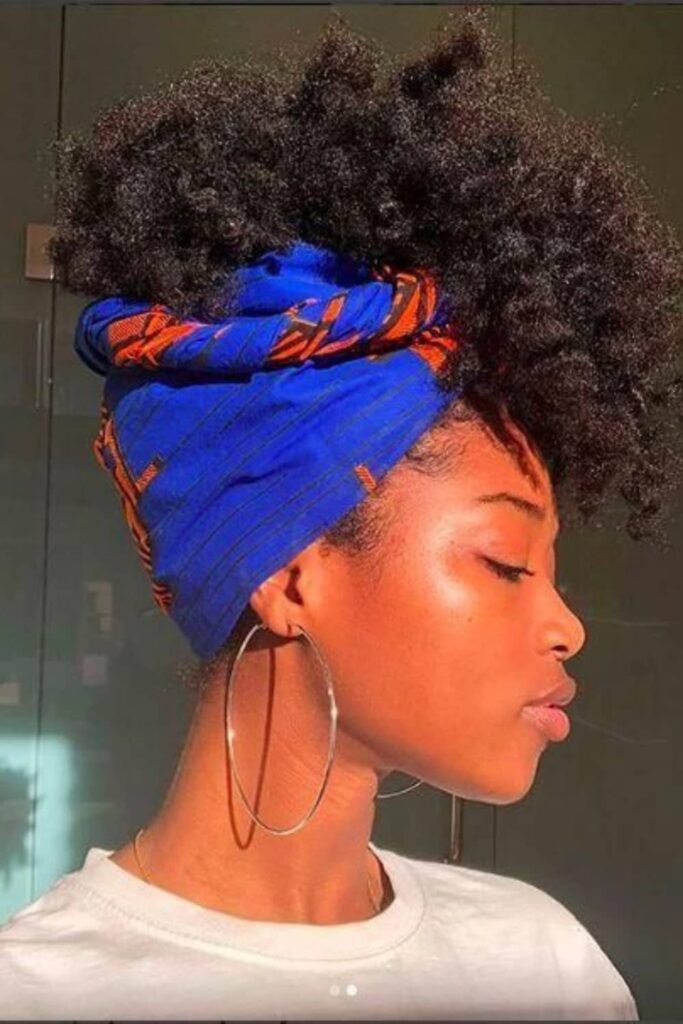 Afro Puffs with Bandanas