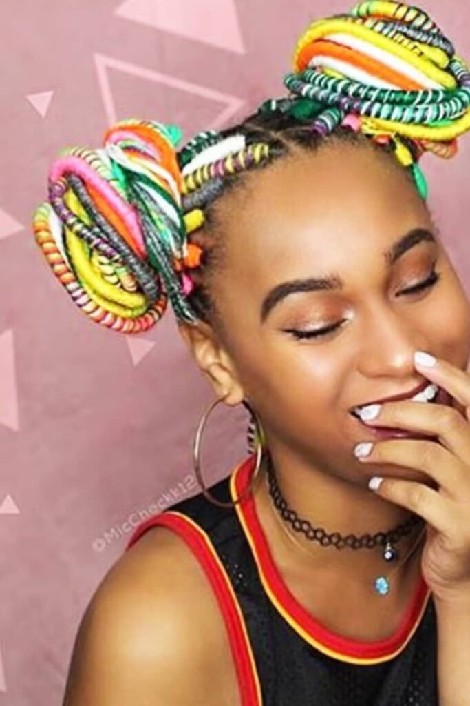 Colorful Space Buns