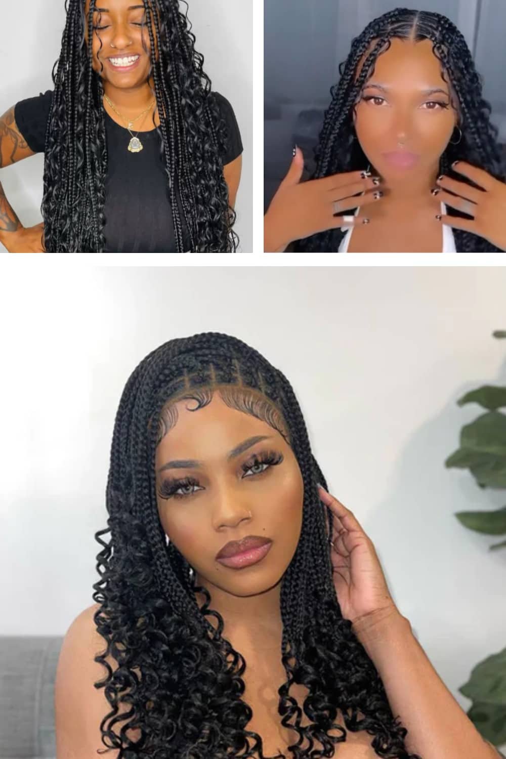 Goddess Braids with Curls: A Regal Fusion of Texture and Elegance - New