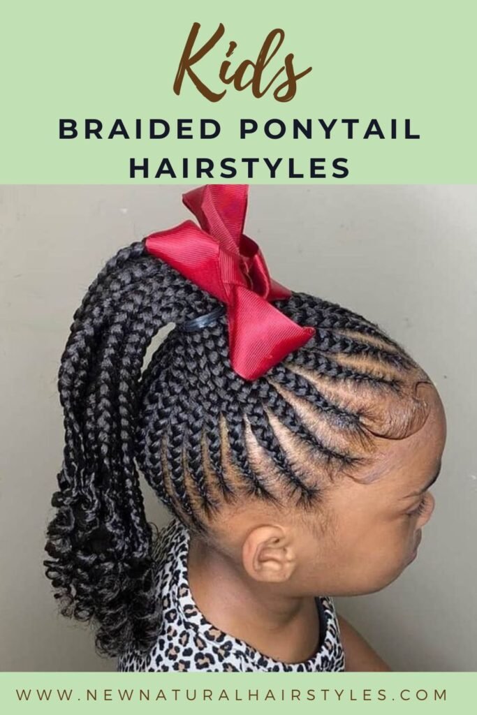 20 Braided Ponytail Hairstyles For Black Kids Cute Protective 