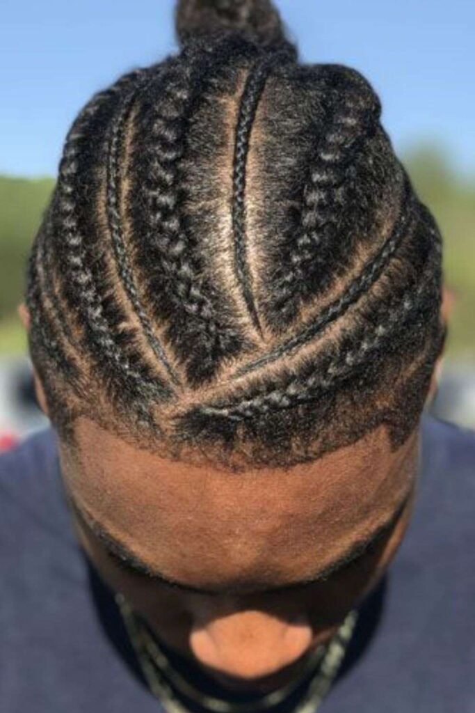 Cornrow Man Bun