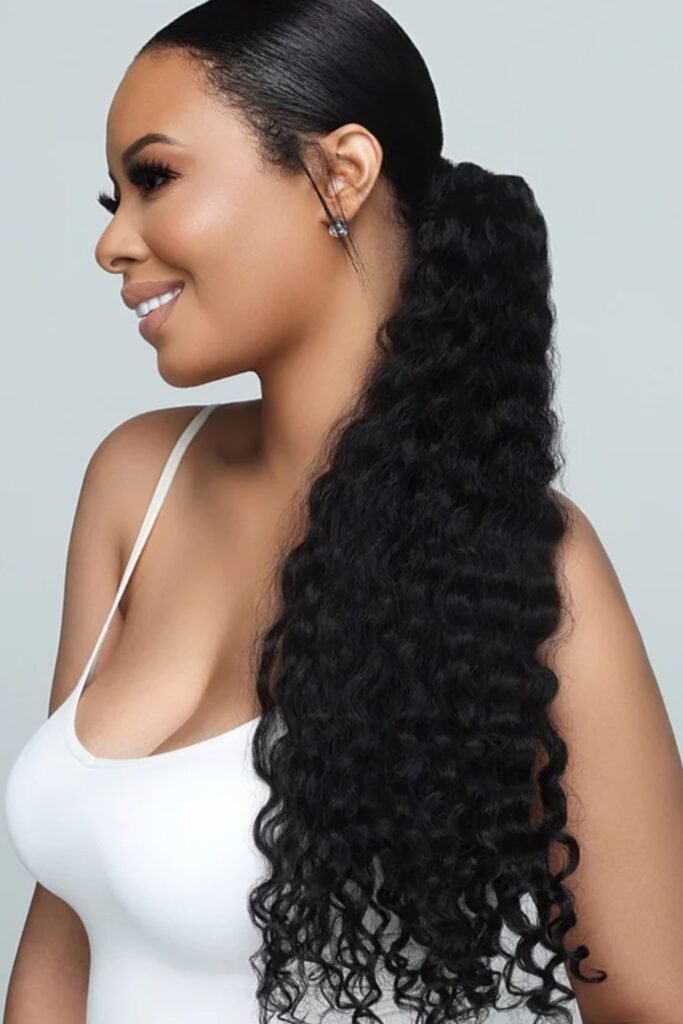 Curly Drawstring Ponytail