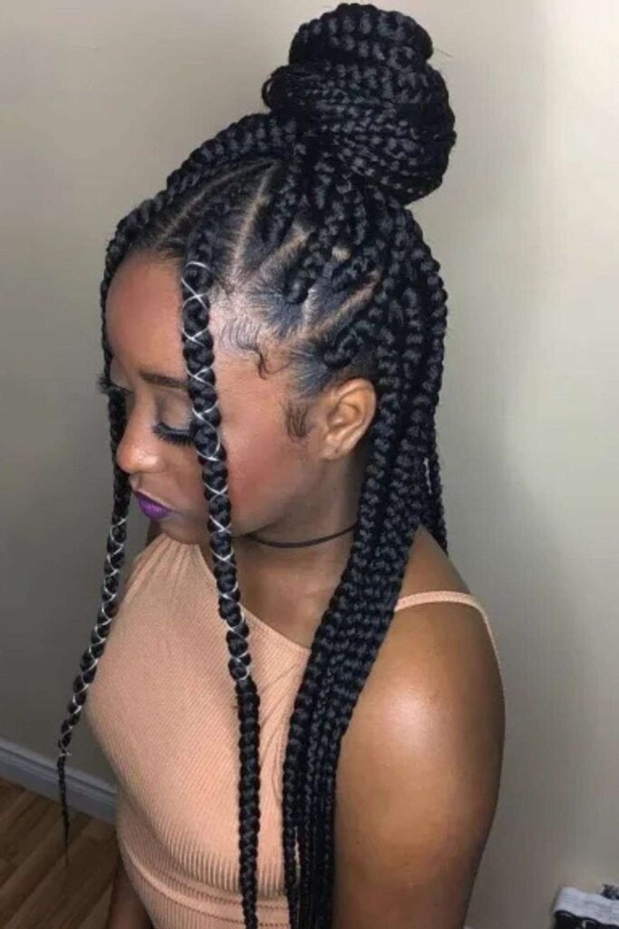 Triangle-Part Braids with Puff