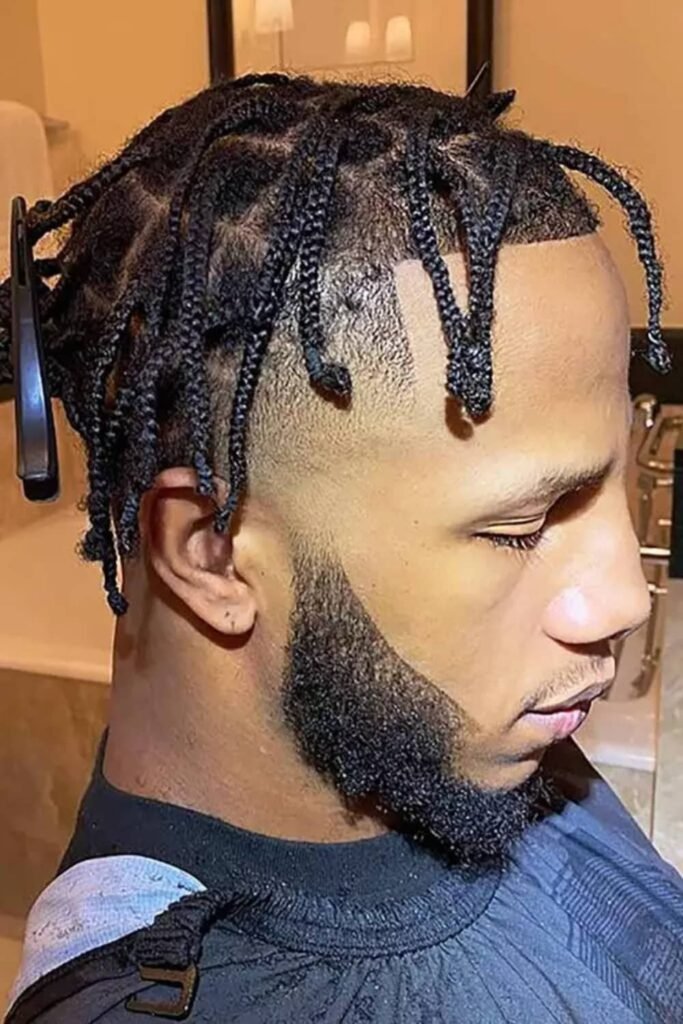 Short Box Braids for Men
