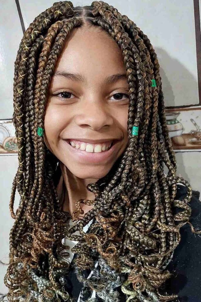 Box Braids with Beads