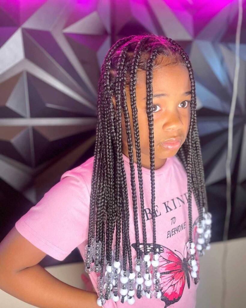 Box Braids with Beads
