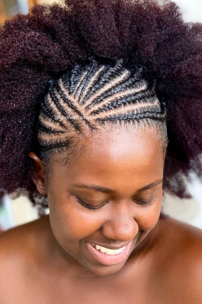 Braided Tiara with Natural Fro