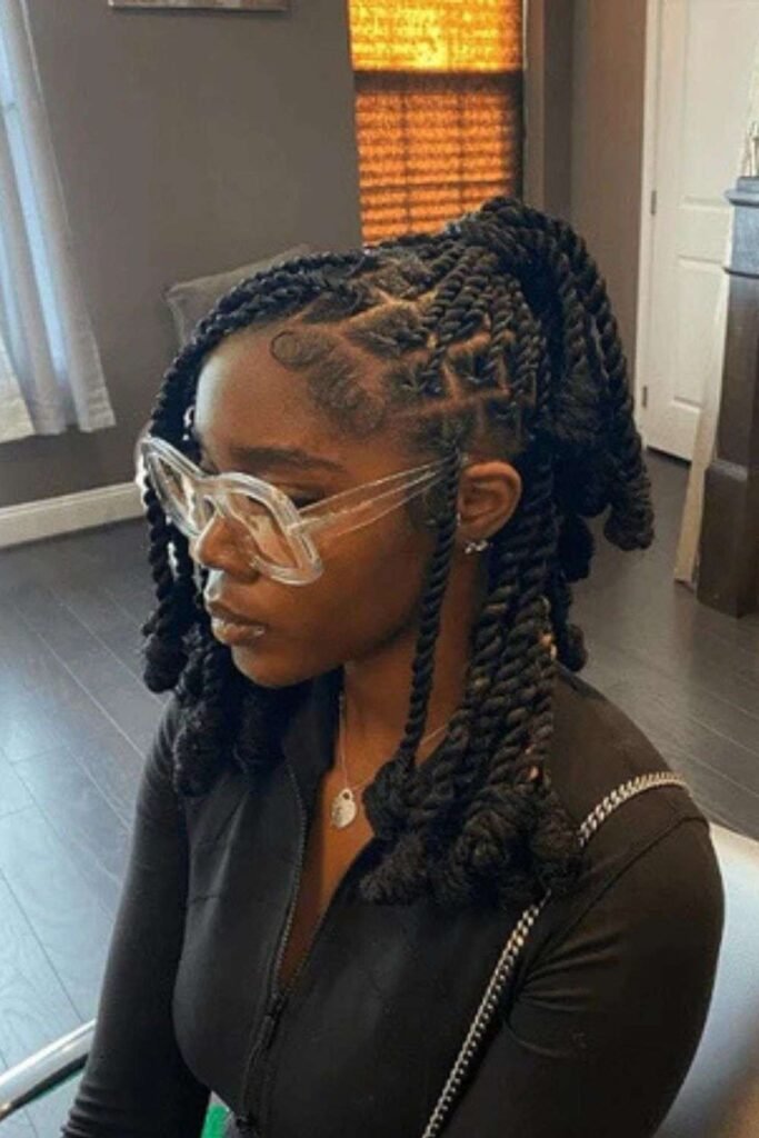 Half-Up, Half-Down Twist Style