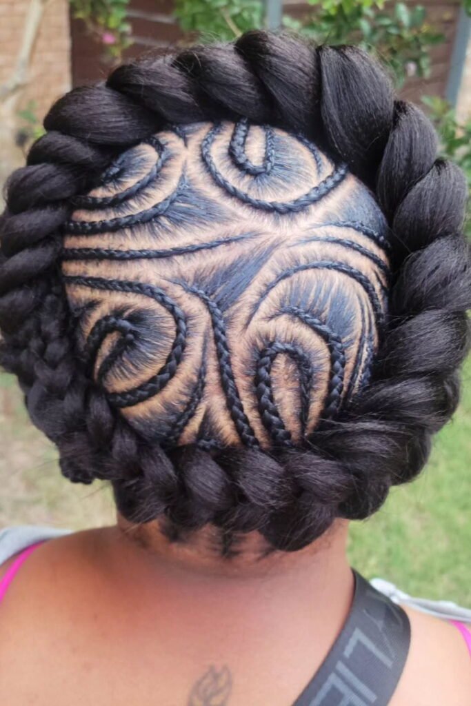 Halo Braid with Floral Accents