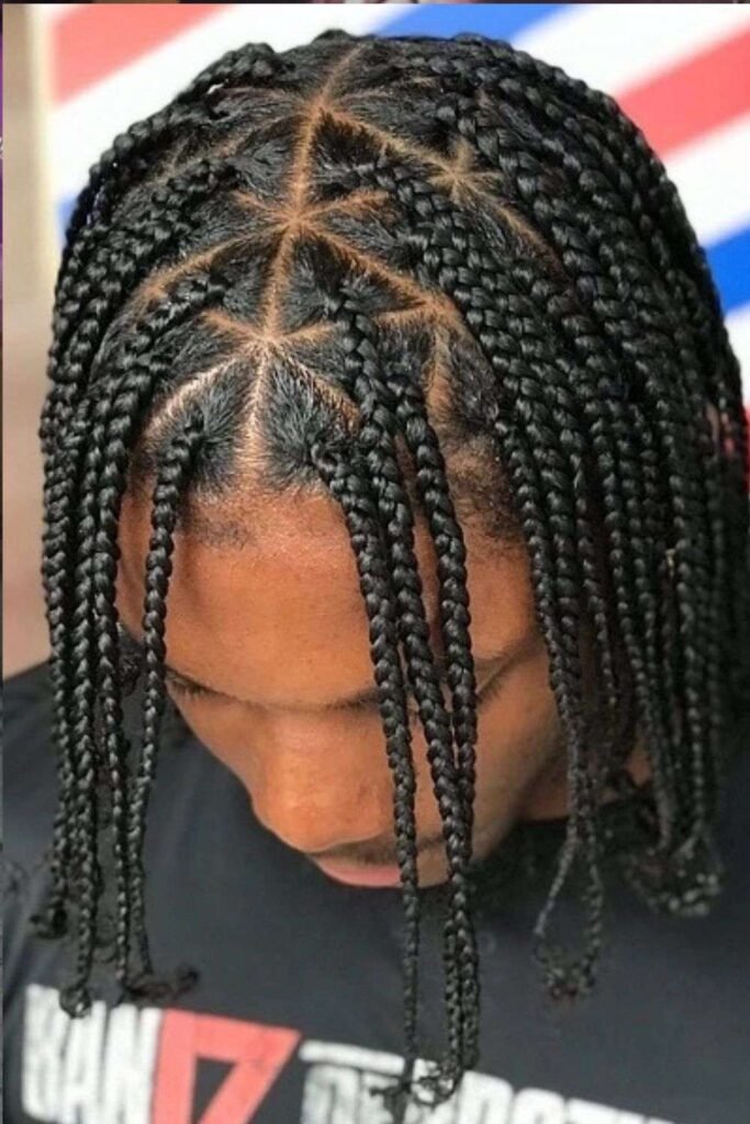 Long Triangle Box Braids