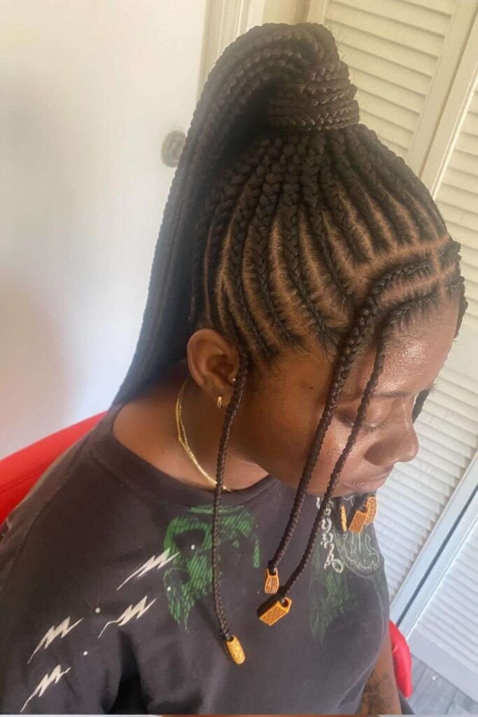 Pineapple Hairstyle for Long Hair