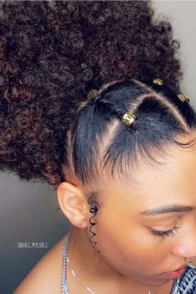 Pineapple Hairstyle for Natural Hair