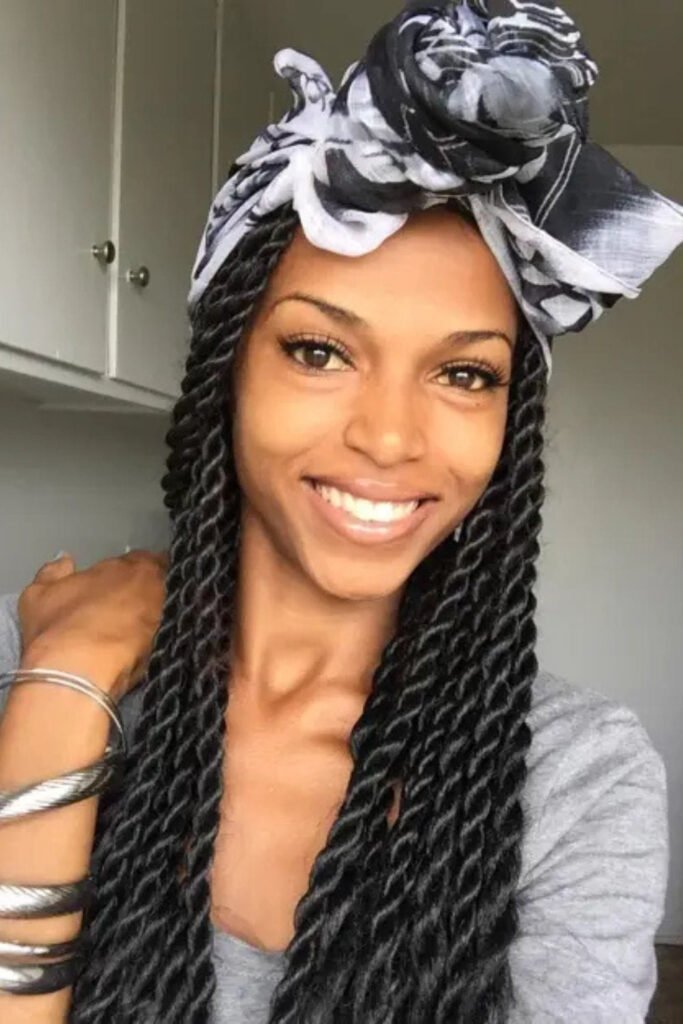 Senegalese Twists with Veil