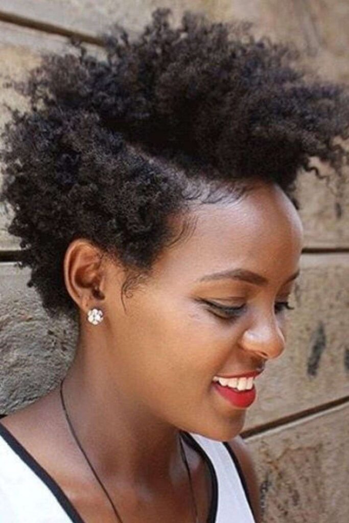 Shaved Part with Natural Hair