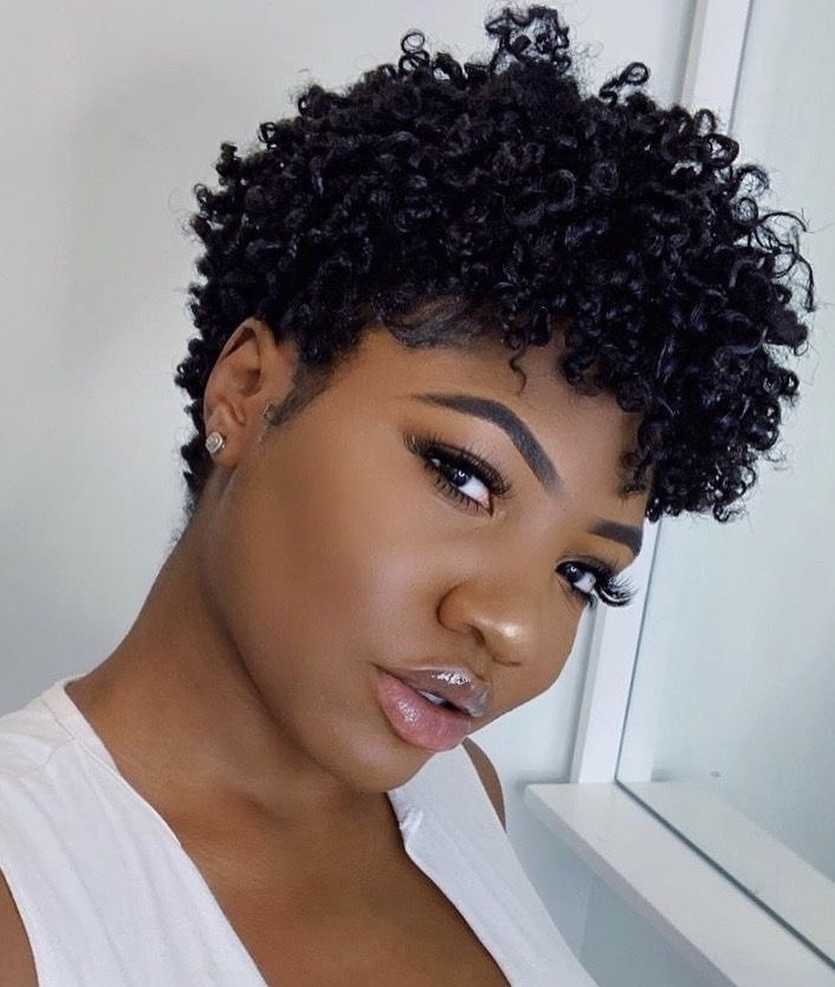 Short Afro with Defined Curls