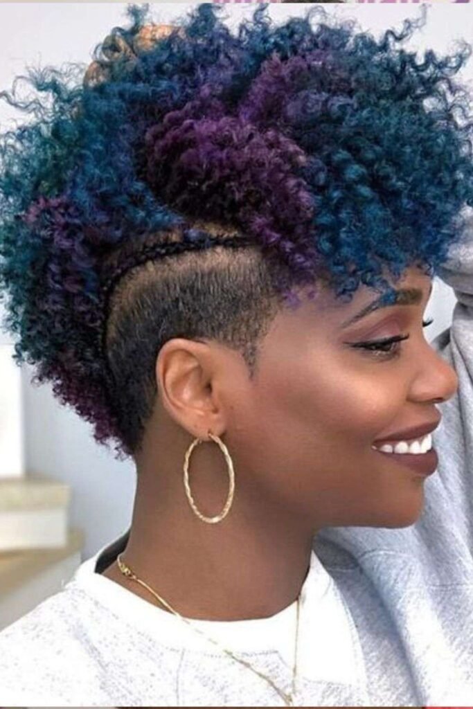 Side Shave with Curls