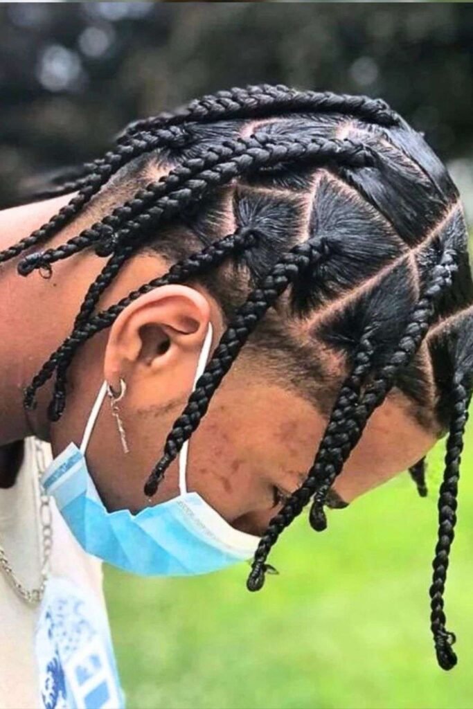 Triangle Braids with a High Top Fade