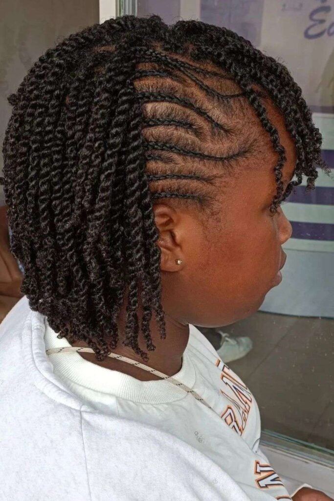 Twist Hairstyles for Kids on Short Hair
