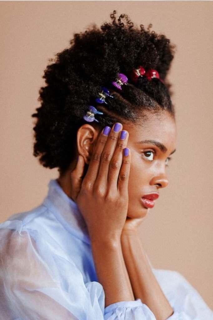 Afro with Hair Accessories