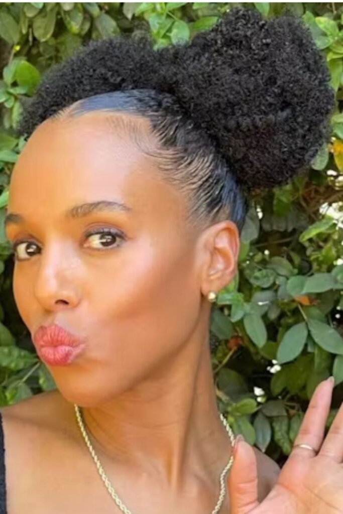 Afro with Laid Edges