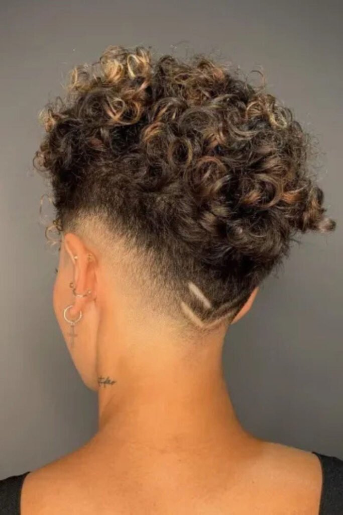 Curly Taper Fade