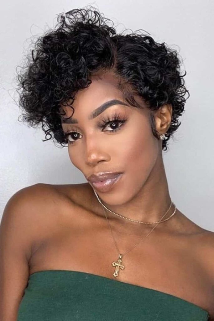 Pixie Cut with Curls