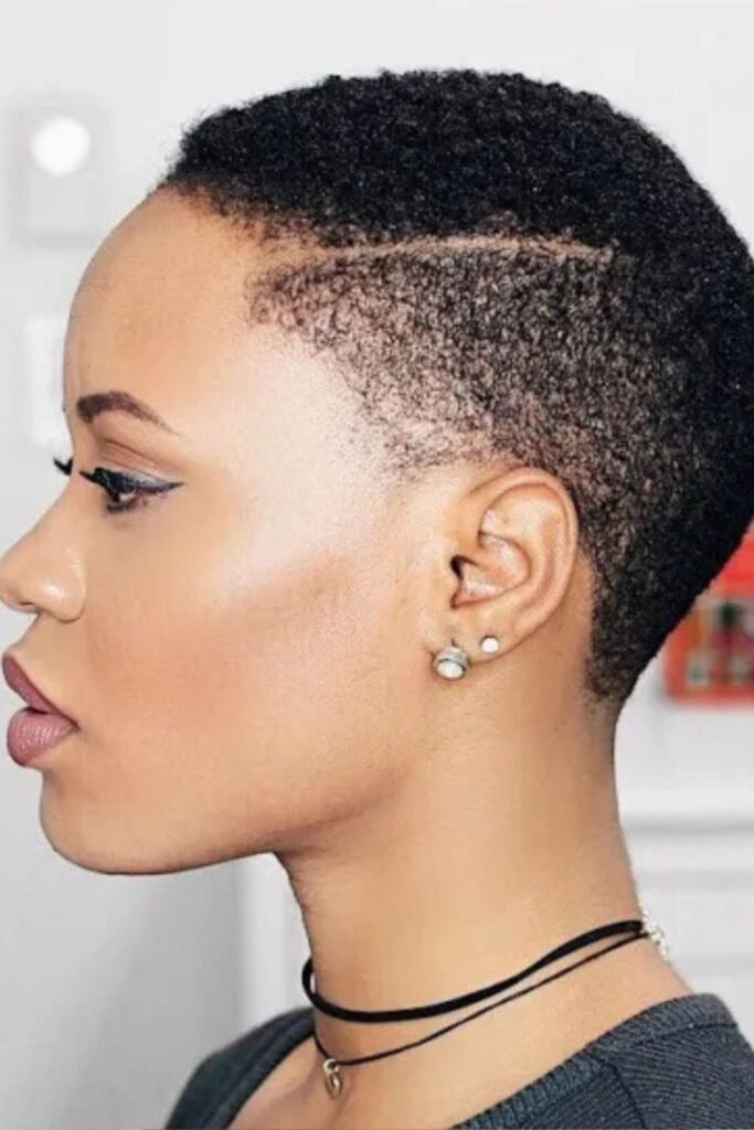 Side-Part TWA