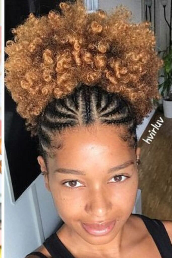 Bronze Afro Puff Combo