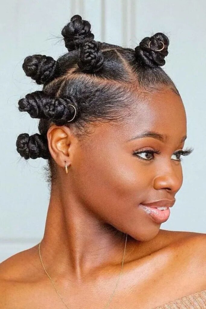  Caramel-Colored Bantu Knots