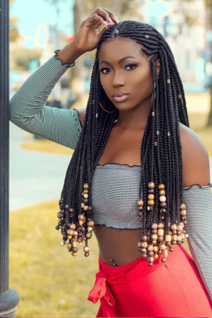Cornrows with Ombre Beads