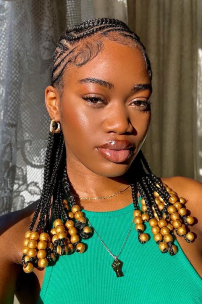 Fulani Cornrows with Beads