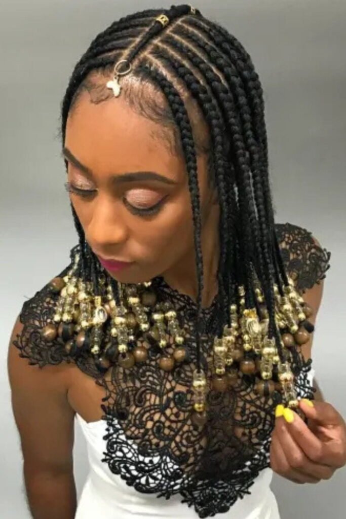 Fulani Cornrows with Front Beads