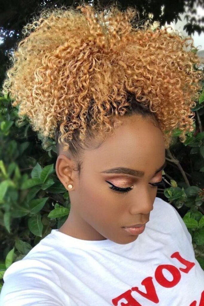 Honey Blonde High Puff