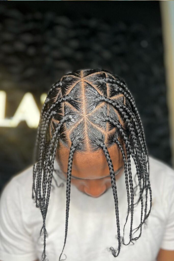 Medium Triangle Box Braids