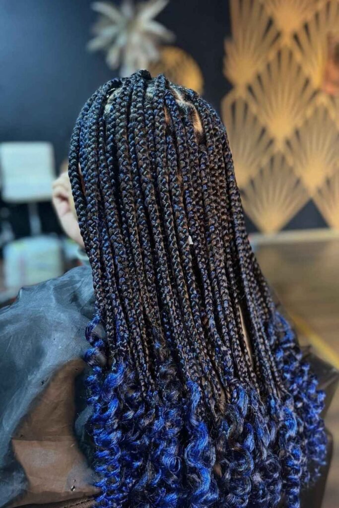 Ombre Box Braids with Curls