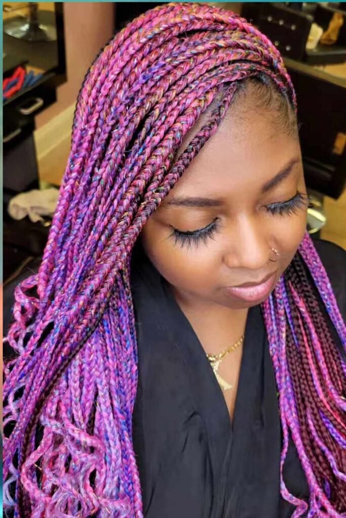 Purple Box Braids