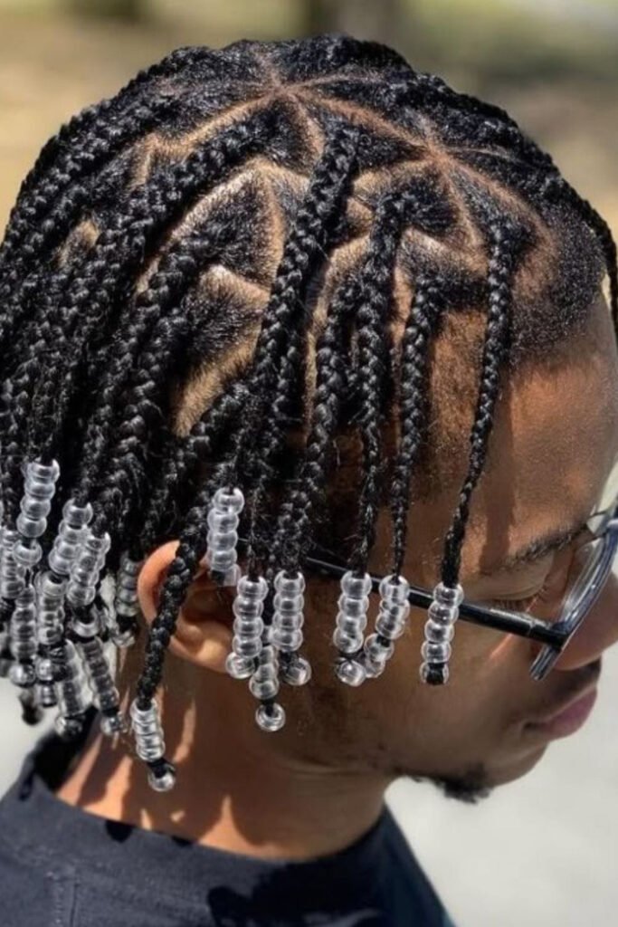 Triangle Braids with Beads