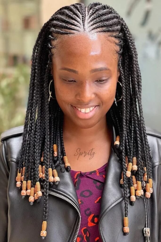 Cornrows with Beads