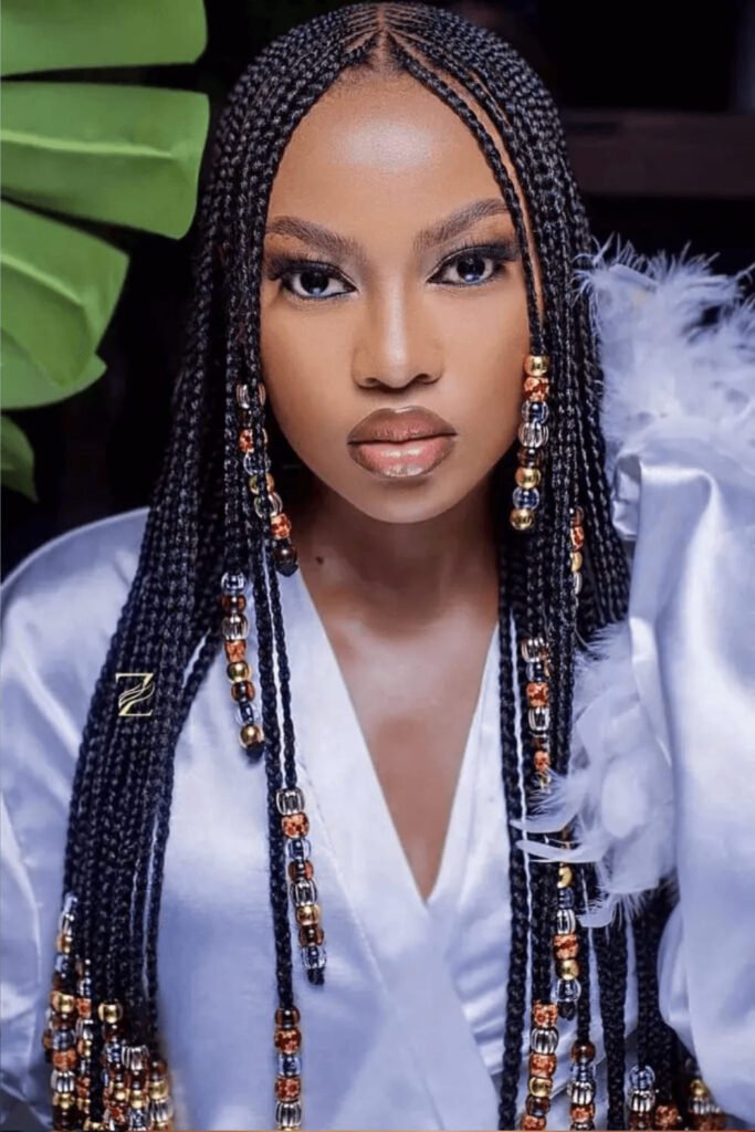 Cornrows with a Middle Part