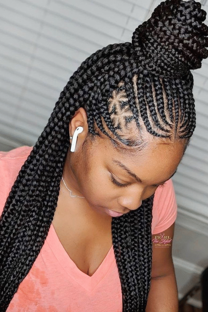  Ghana Braids with Knotless Ends