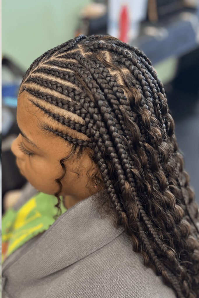 Jumbo Knotless Tribal Braids