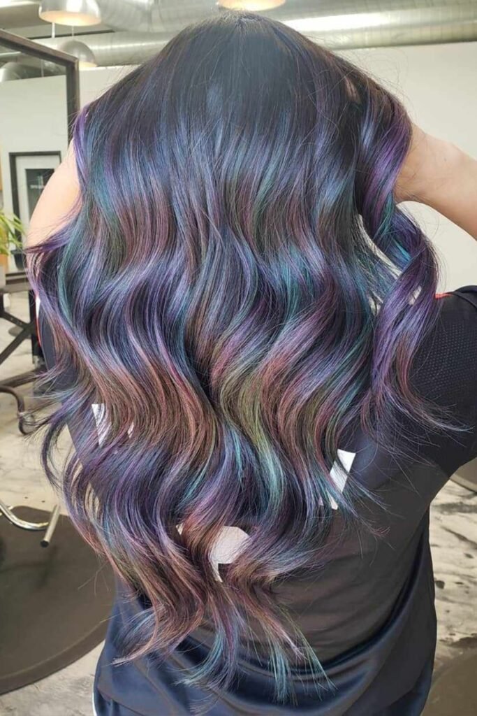 Purple Peekaboo Streaks