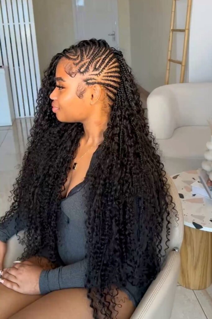 Side Braided Tribal Mohawk