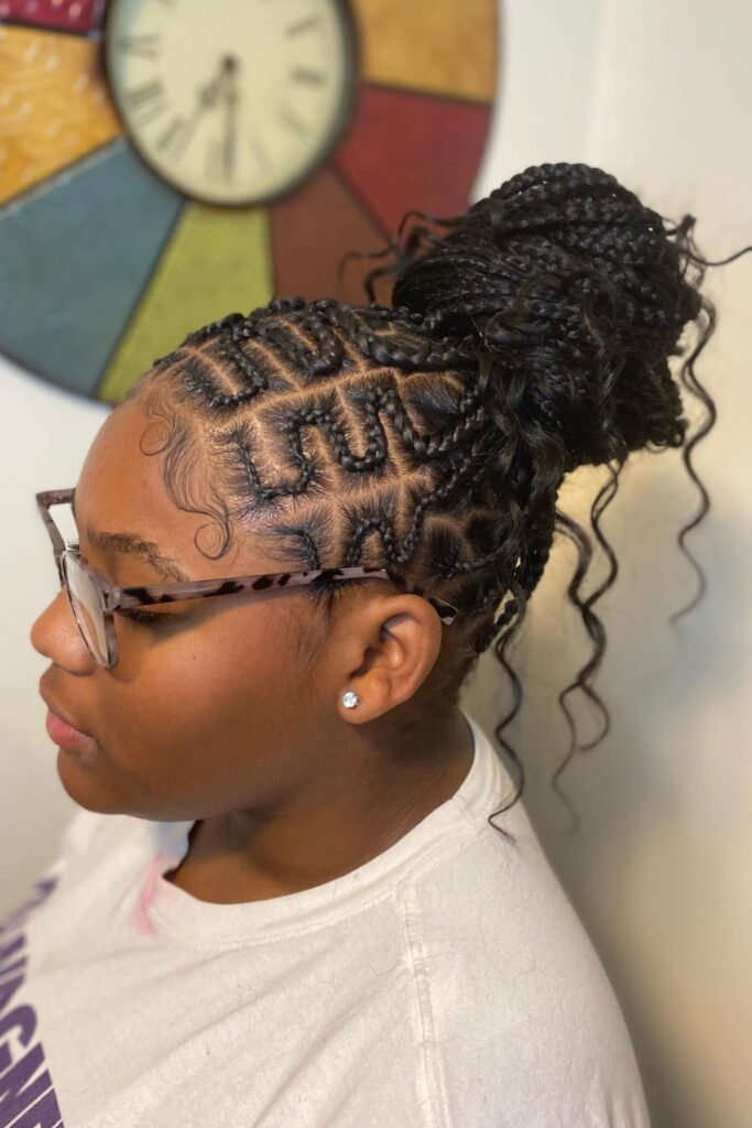 Zig-Zag Part Tribal Knotless Braids