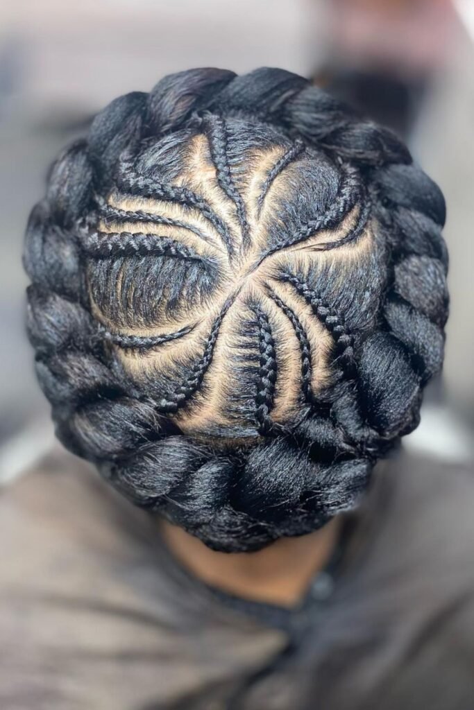 Halo Braid on Natural Hair
